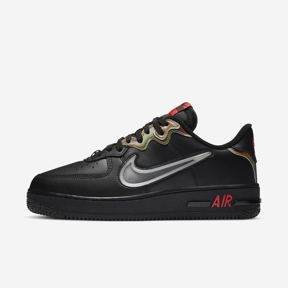 Sneakers Nike Air Force 1 React LV8 Noir 0963-825 Black/Habanero Red/Multi-Color/Glow Homme | DCI-24977909